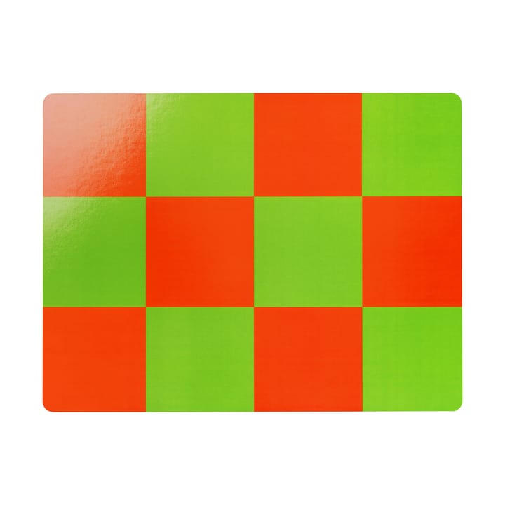 Check ランチョンマット 30x40 cm 2枚 - Red-green - Hem