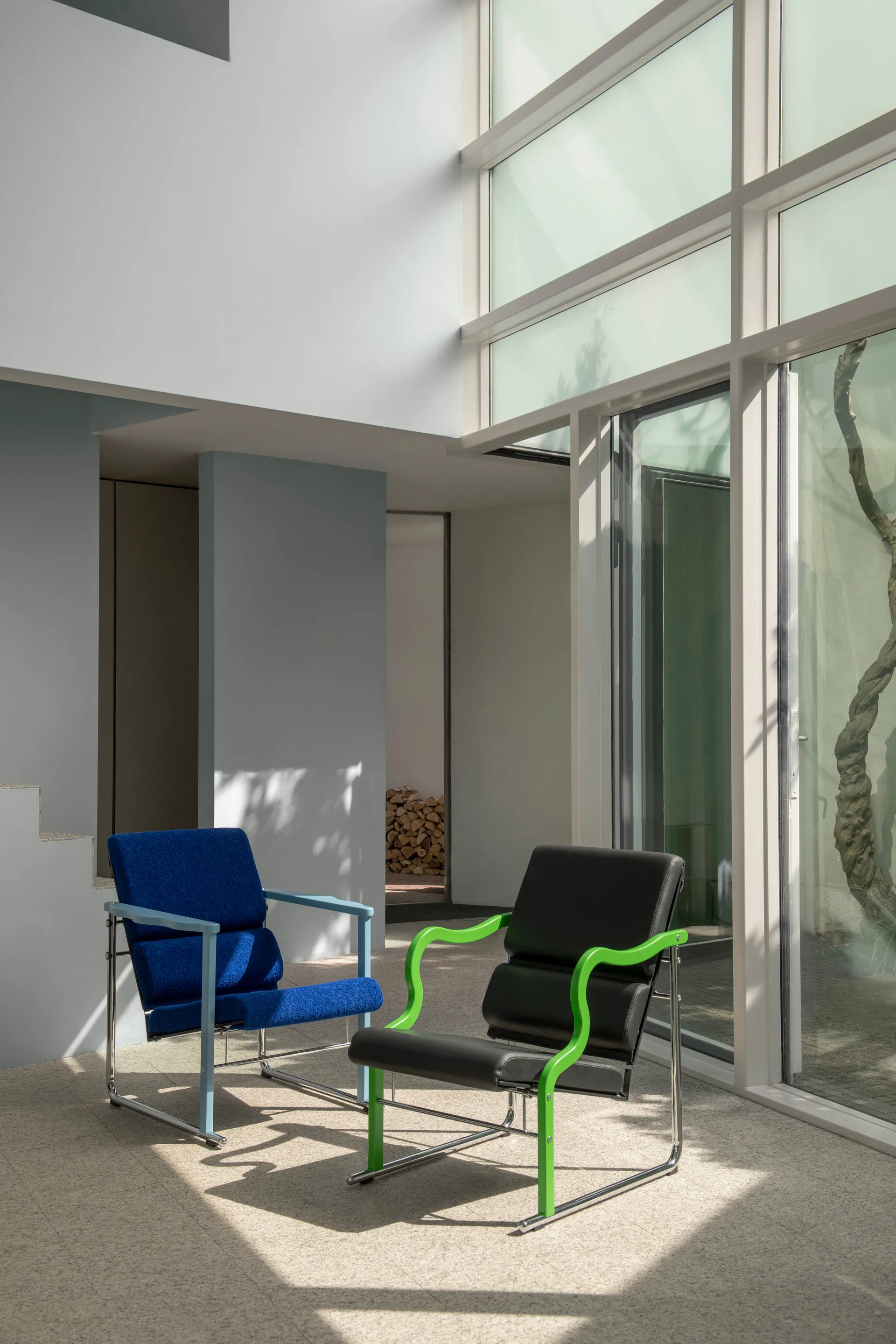 Experiment 501 ラウンジチェア, Green-light beige Hem