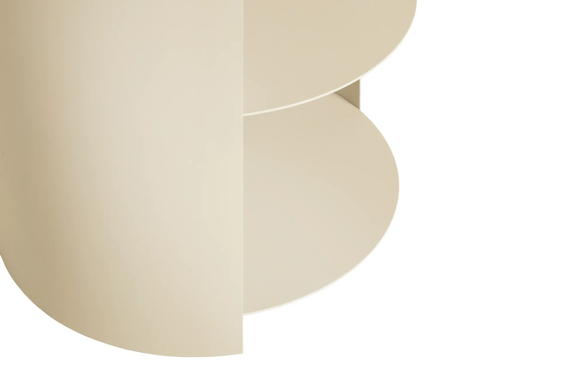 Hide サイドテーブル Ø38x41 cm, Light ivory textured Hem