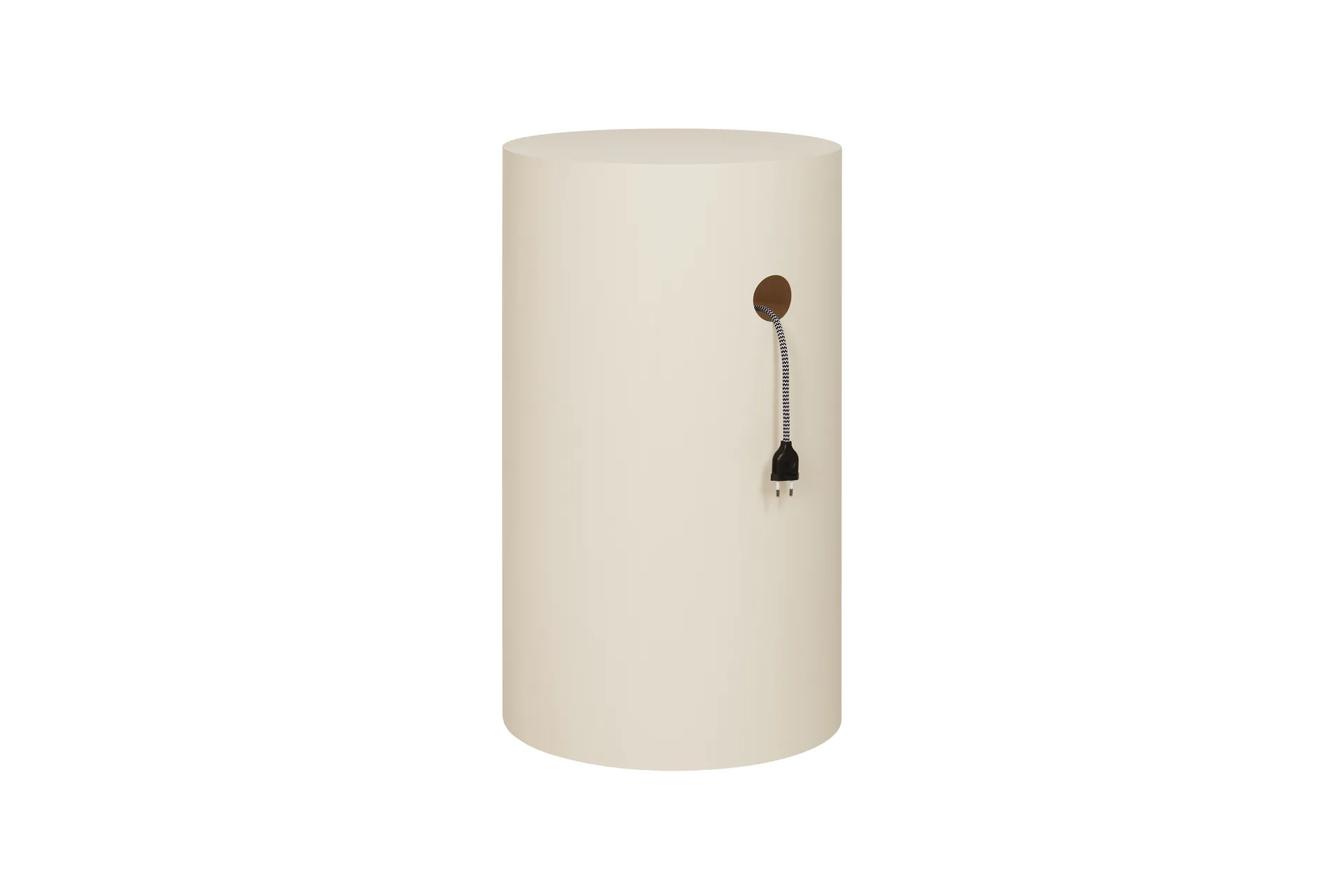 Hide ペデスタル Ø38x68 cm, Light ivory textured Hem