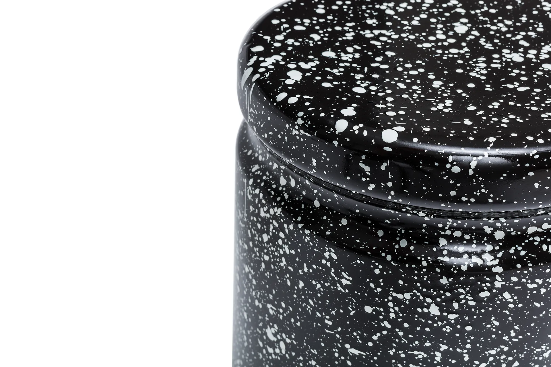 Last スツール Ø32x44 cm, Black-white splatter Hem