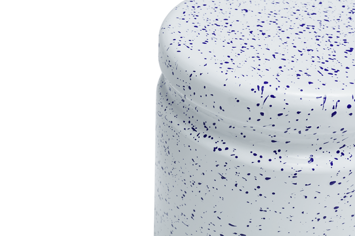Last スツール Ø32x44 cm, White-blue splatter Hem