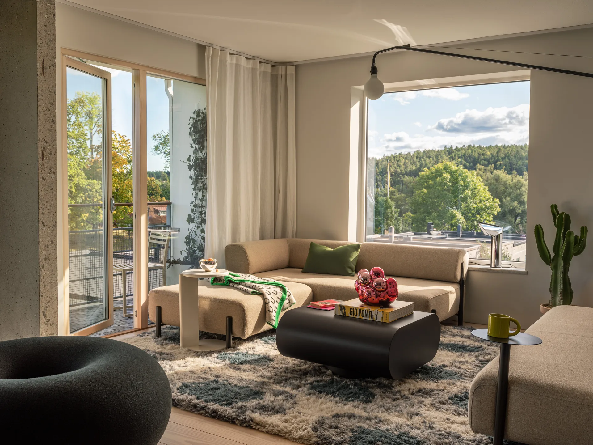 Lolly サイドテーブル 56 cm, Cream matte Hem