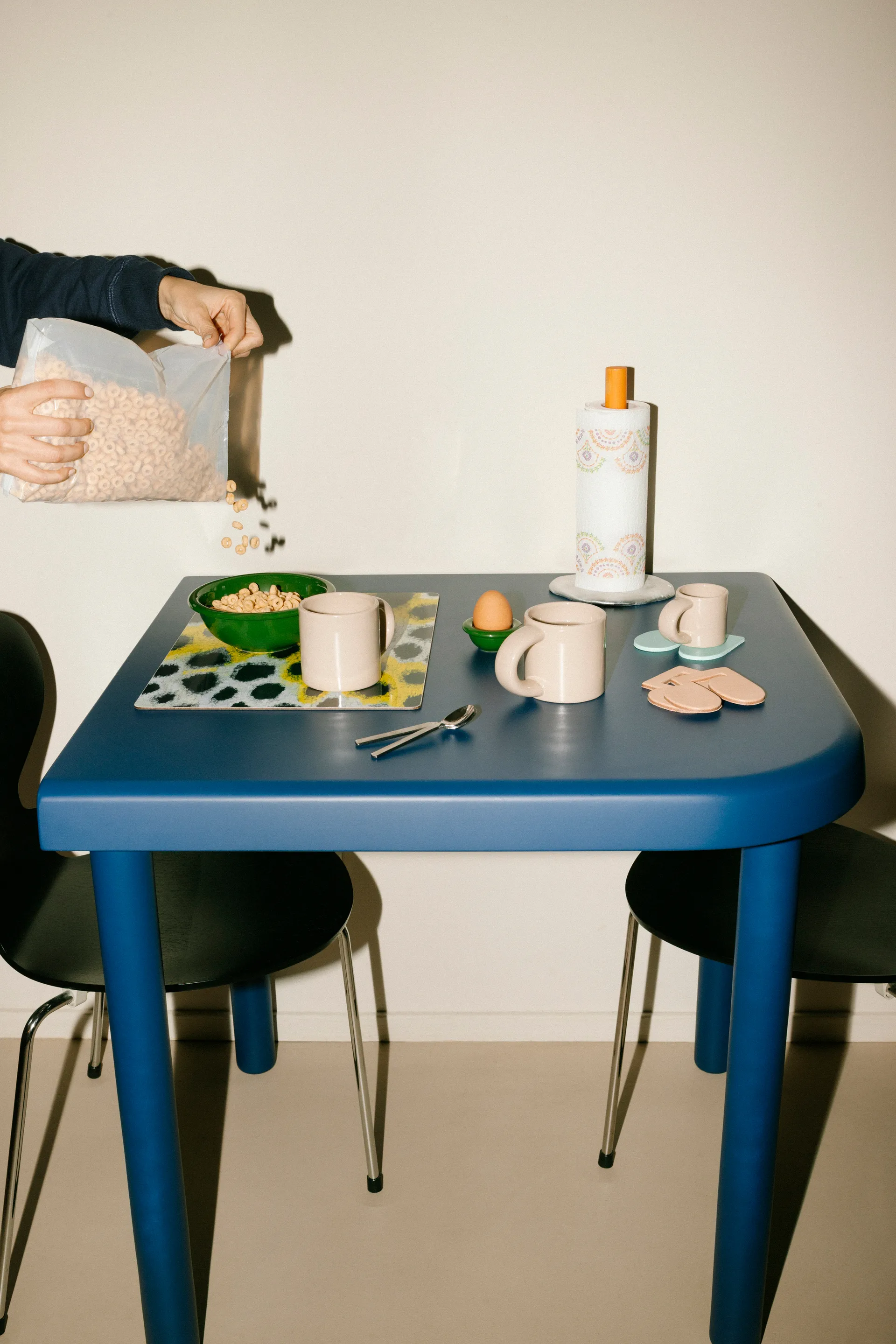 Monster ランチョンマット 30x40 cm 2枚, White-yellow-black Hem