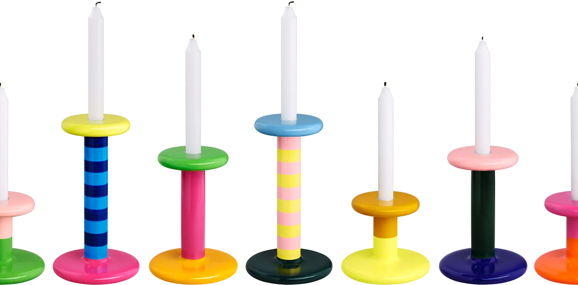 Pesa キャンドルホルダー ロウ 11 cm, Pink-green Hem