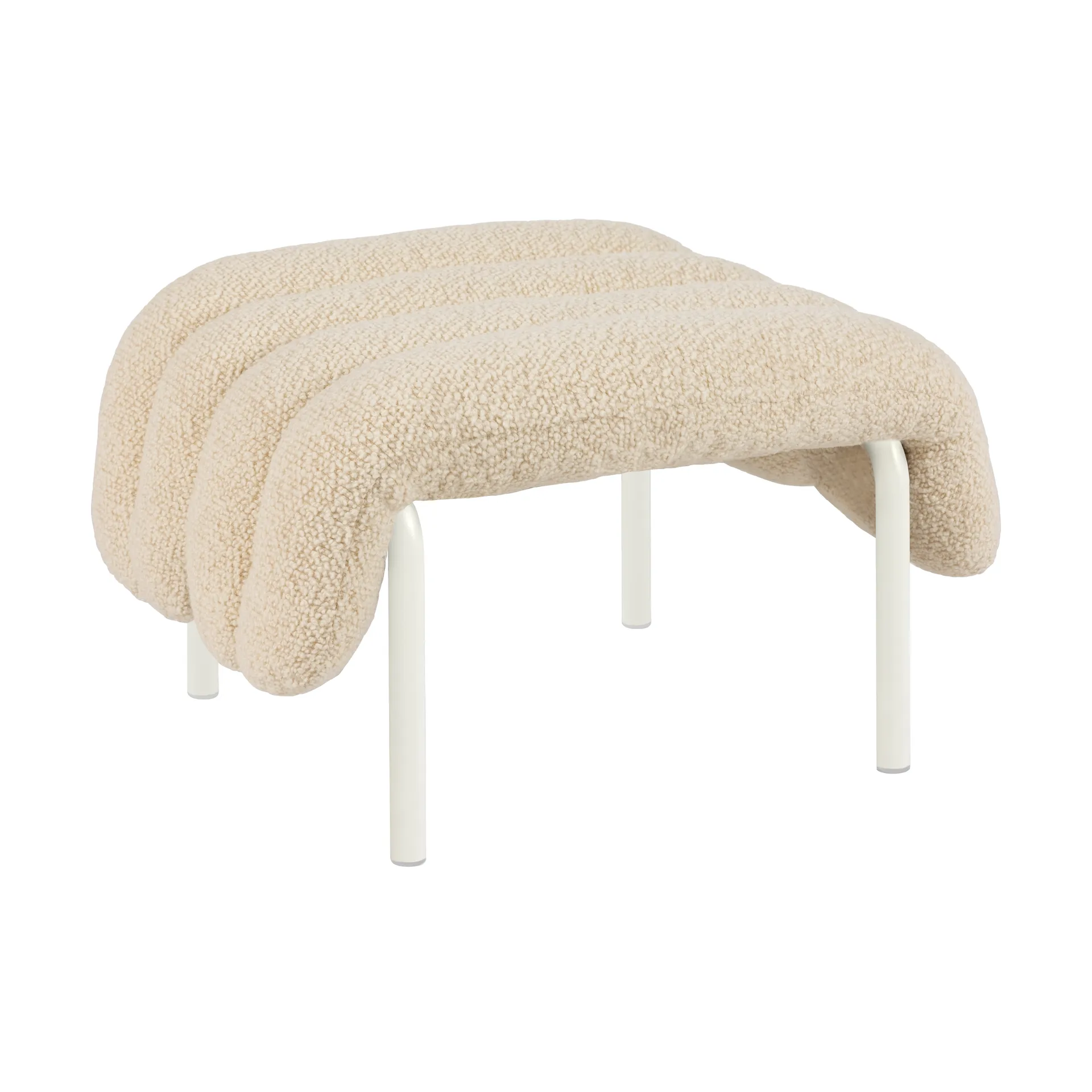 Puffy オットマン 58x67 cm, Eggshell-cream Hem