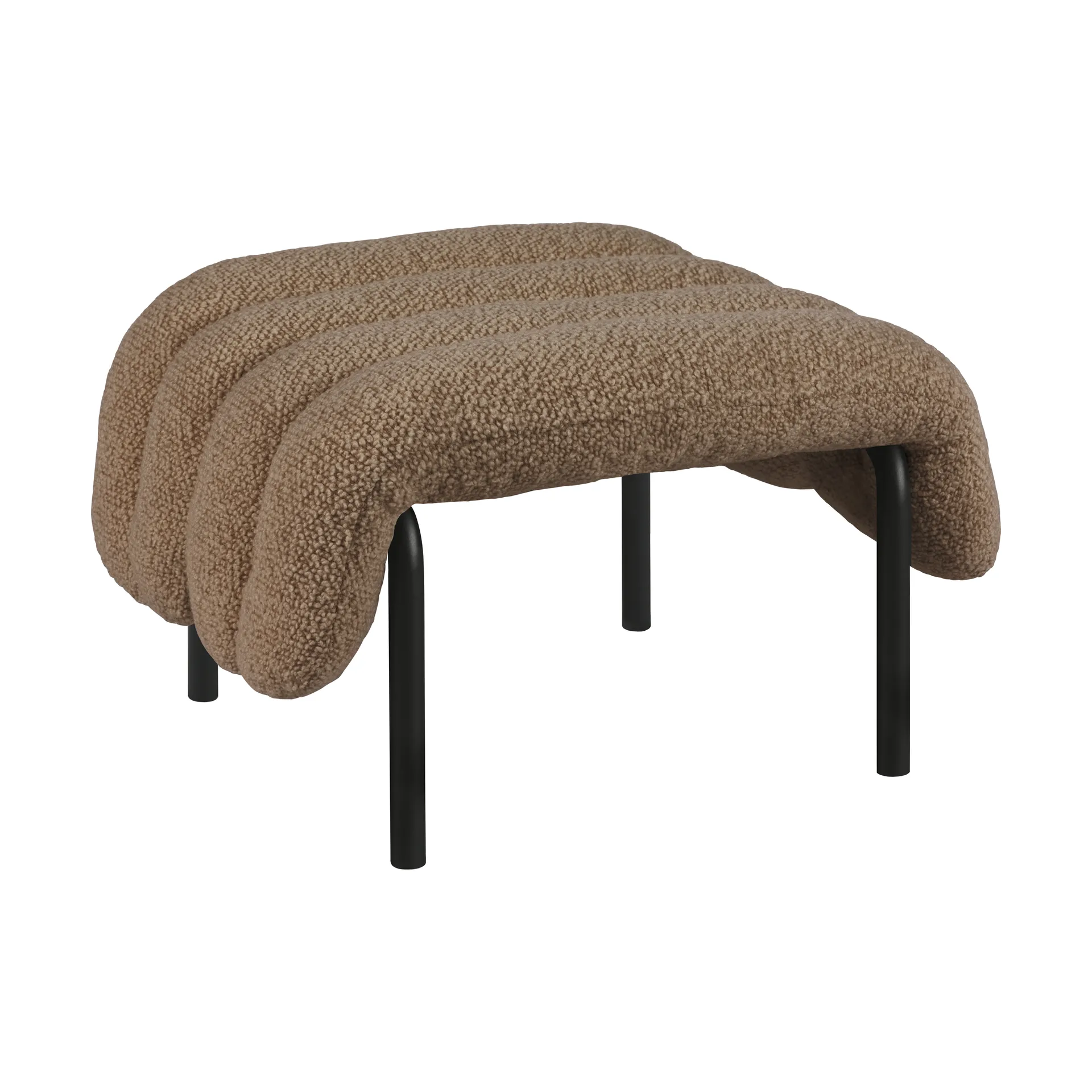 Puffy オットマン 58x67 cm, Sawdust-black grey Hem