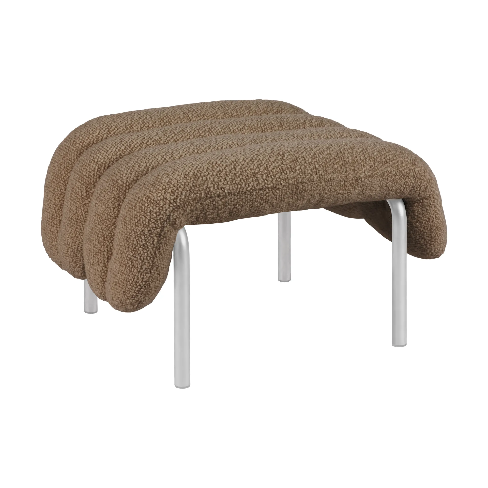 Puffy オットマン 58x67 cm, Sawdust-stainless steel Hem