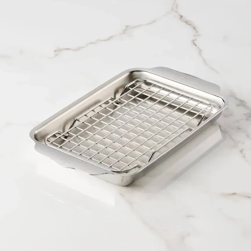 Hestan オーブン天板 冷却ラック付き, ステンレススチール、16.8x28.8 cm Hestan