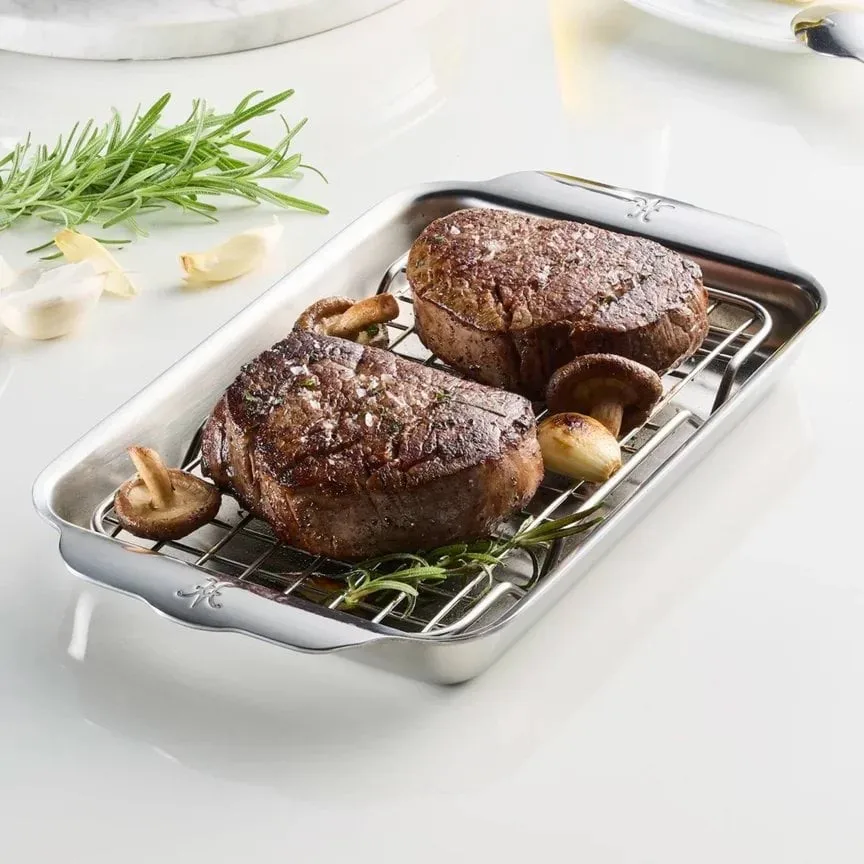 Hestan オーブン天板 冷却ラック付き, ステンレススチール、16.8x28.8 cm Hestan
