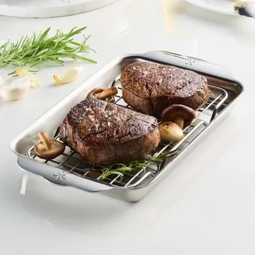 Hestan オーブン天板 冷却ラック付き - ステンレススチール、16.8x28.8 cm - Hestan