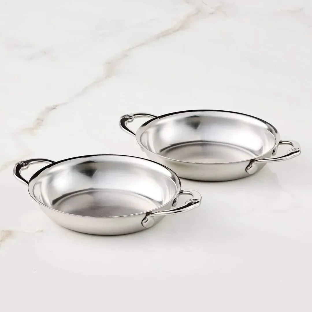 Hestan Provisions 楕円形 グラタン皿, ミニ オープン 2個セット 17 cm Hestan