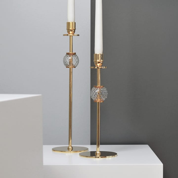 Alba キャンドルスティック 40 cm - Solid brass and glass - Hilke Collection