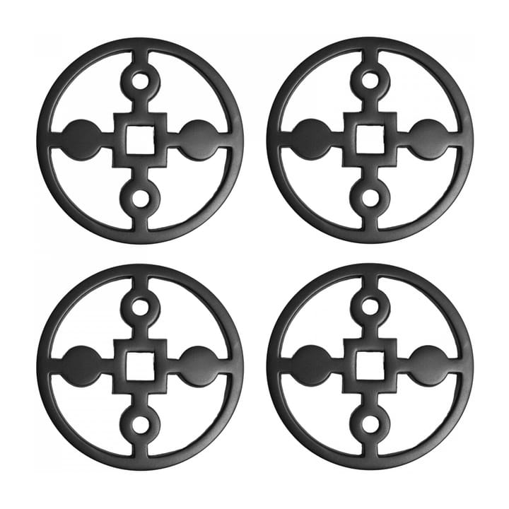Anima Gemella コースター 4パック - Black - Hilke Collection