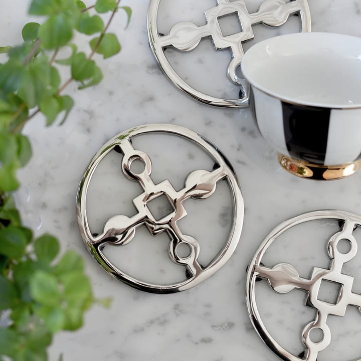 Anima Gemella コースター 4パック, Nickel-plated brass Hilke Collection