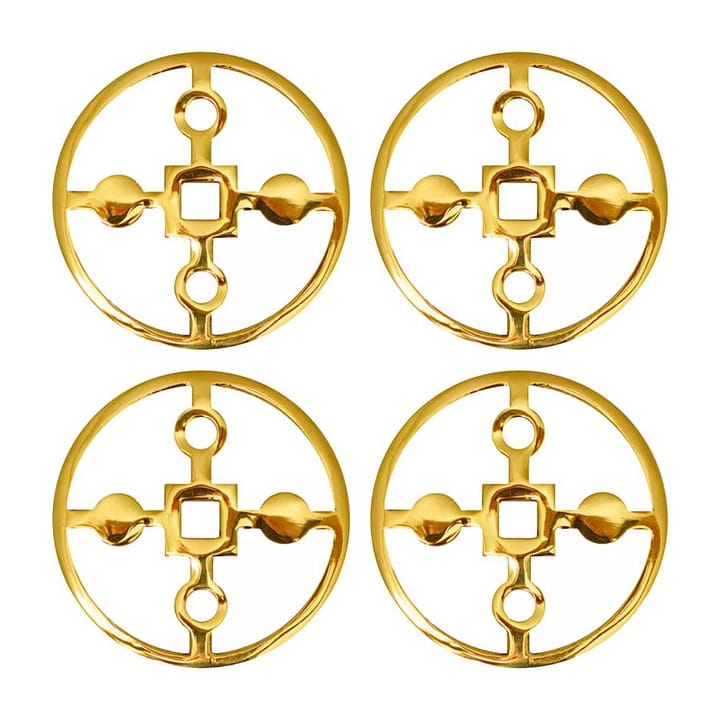 Anima Gemella コースター 4パック - Solid brass - Hilke Collection