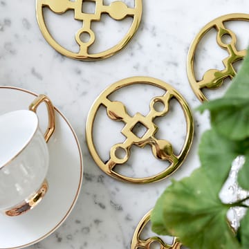 Anima Gemella コースター 4パック - Solid brass - Hilke Collection