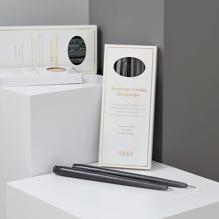 Herrgårdsljus キャンドル 30 cm 6本, Black glossy Hilke Collection