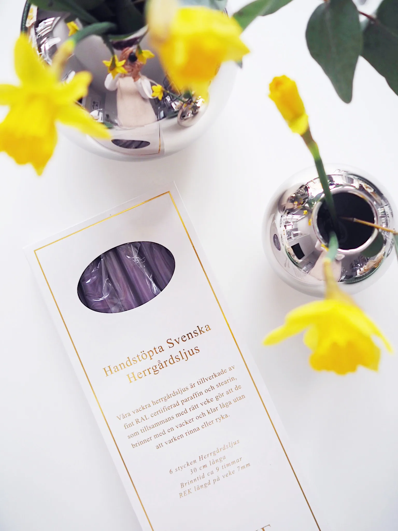 Herrgårdsljus キャンドル 30 cm 6本, Blueberry Hilke Collection