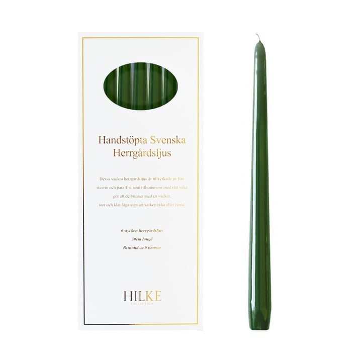 Herrgårdsljus キャンドル 30 cm 6本, Dark green Hilke Collection