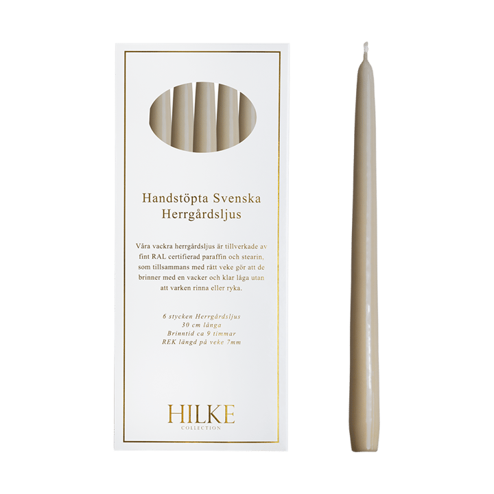 Herrgårdsljus キャンドル 30 cm 6本, Light beige Hilke Collection