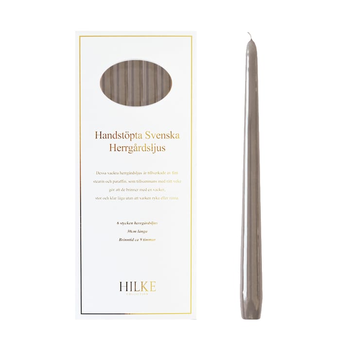 Herrgårdsljus キャンドル 30 cm 6本, Linen glossy Hilke Collection