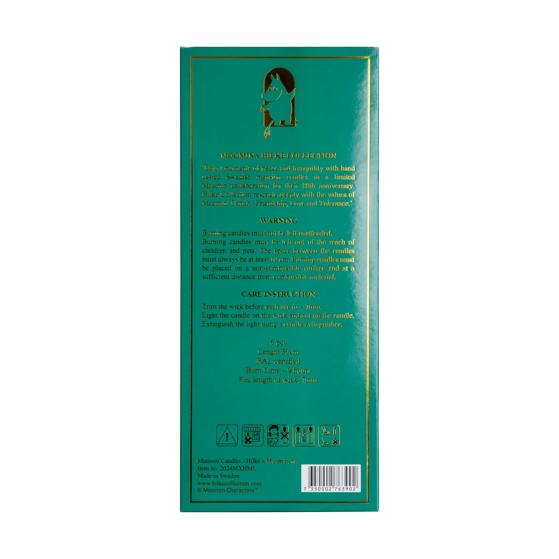 Herrgårdsljus キャンドル 30 cm 6本, Moomin Hilke Collection