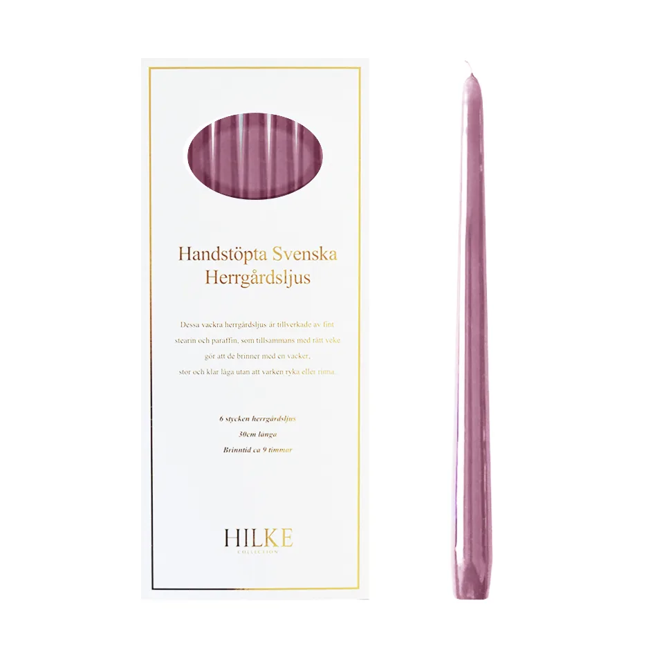 Herrgårdsljus キャンドル 30 cm 6本, Old pink Hilke Collection
