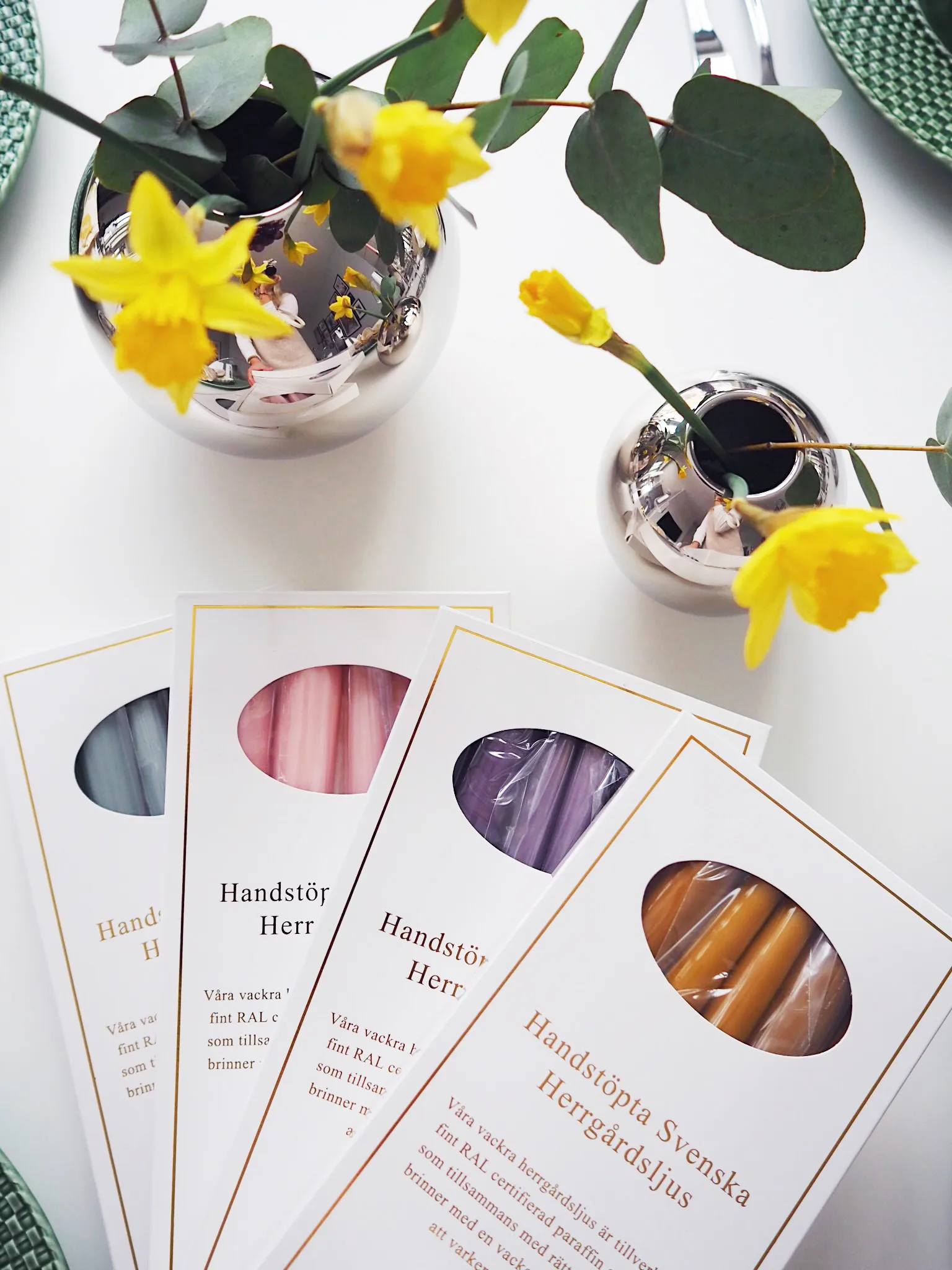 Herrgårdsljus キャンドル 30 cm 6本, Pink glossy Hilke Collection