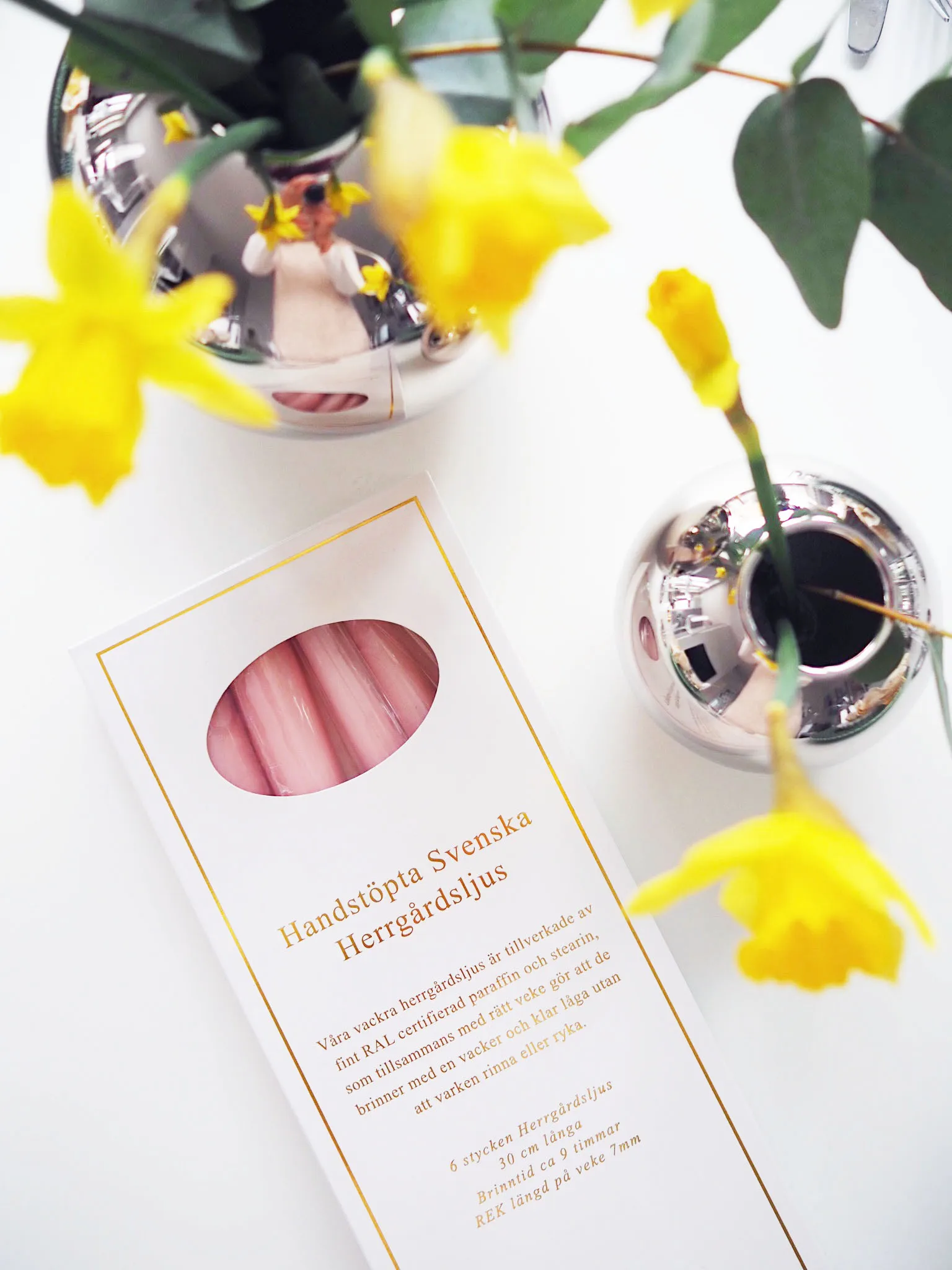 Herrgårdsljus キャンドル 30 cm 6本, Pink glossy Hilke Collection