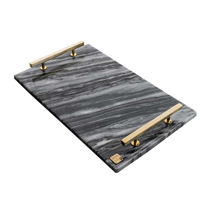Hilke Collection トレイ 40.5x25.5 cm - grey marble-solid brass - Hilke Collection