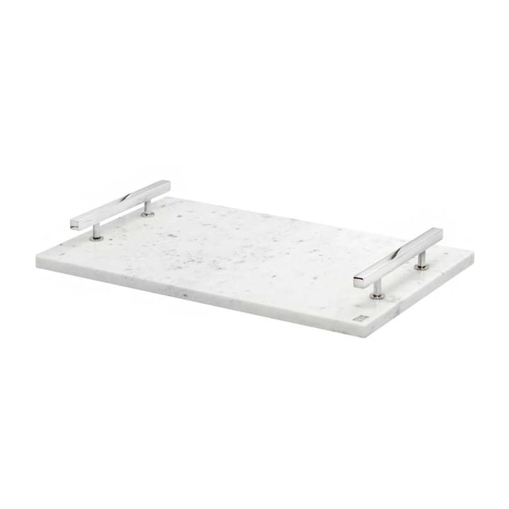 Hilke Collection トレイ 40.5x25.5 cm - White marble-nickle plated brass - Hilke Collection