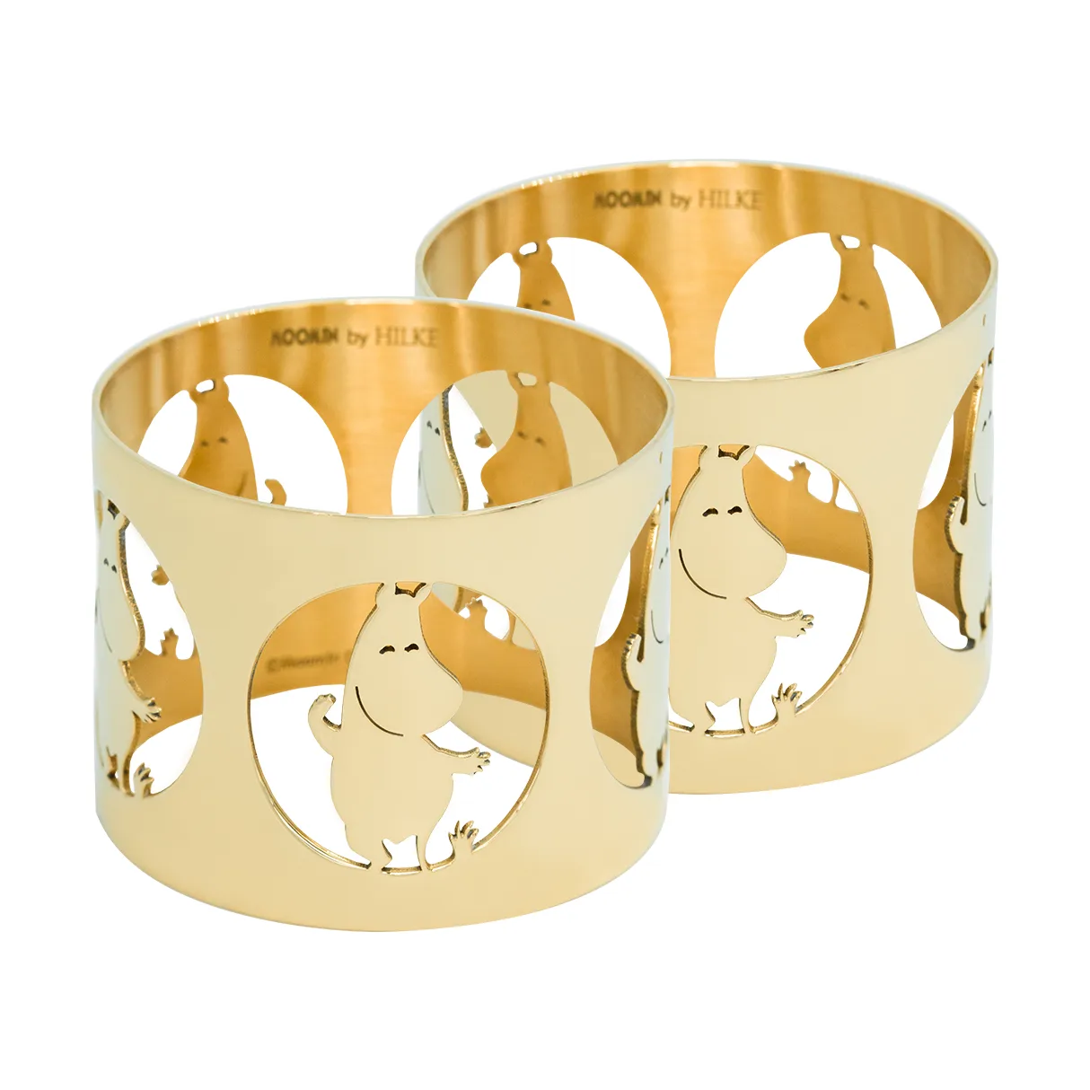 Hilke X Moomin ナプキンリング ムーミントロール 2個, Brass Hilke Collection