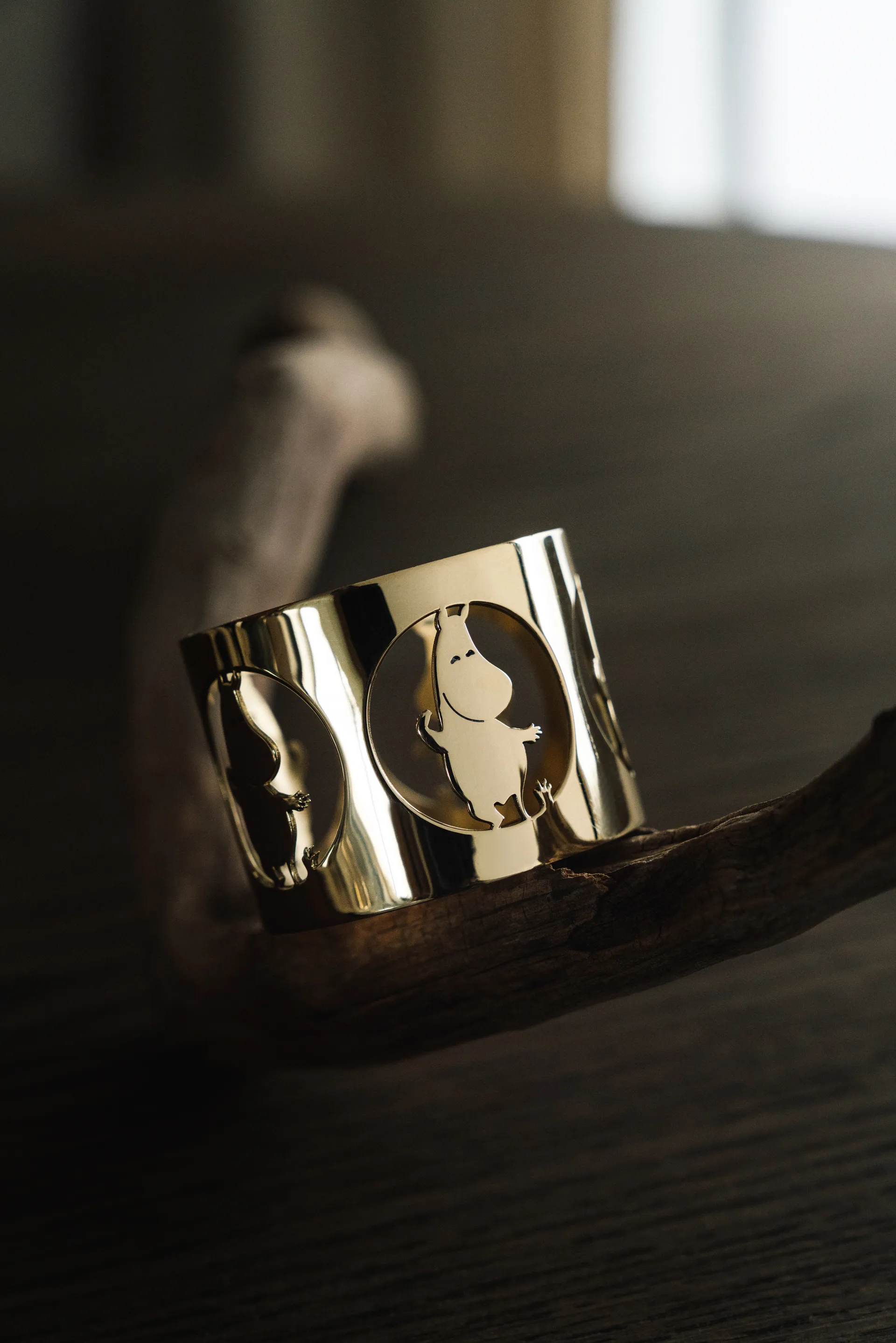 Hilke X Moomin ナプキンリング ムーミントロール 2個, Brass Hilke Collection
