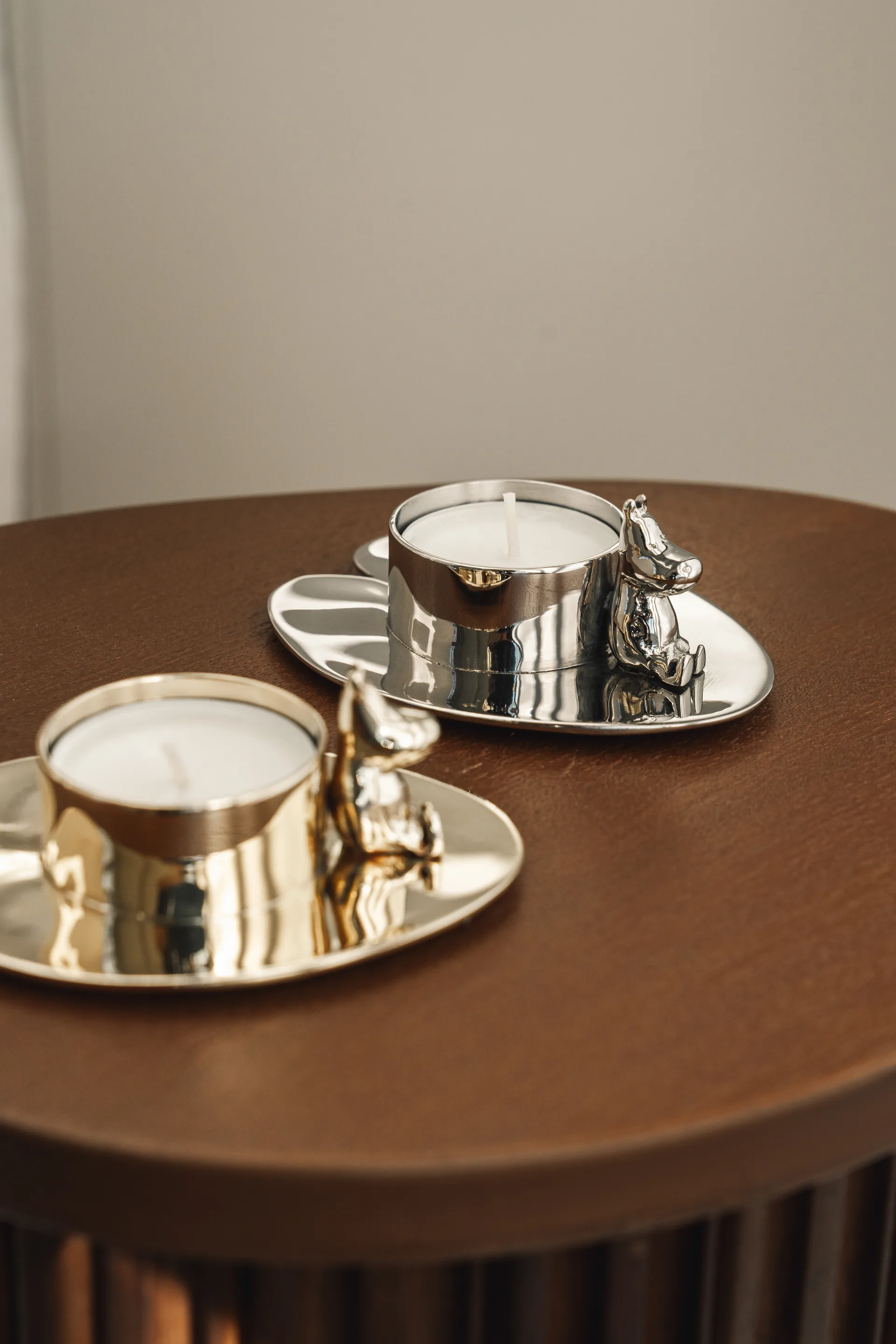 Hilke X ムーミン No.3 キャンドルホルダー, Nickel-plated brass Hilke Collection