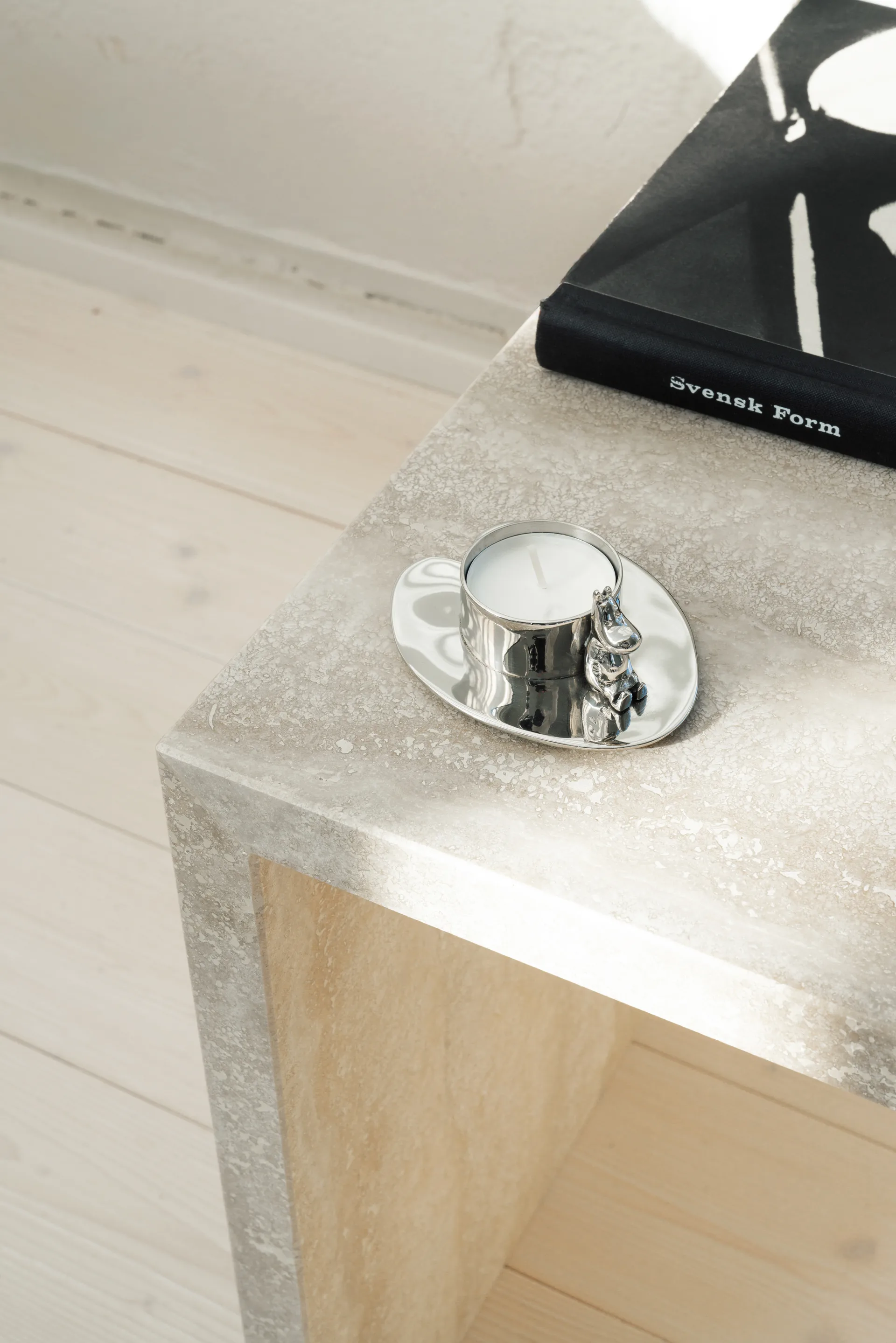 Hilke X ムーミン No.3 キャンドルホルダー, Nickel-plated brass Hilke Collection