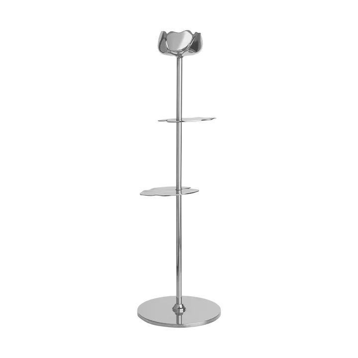 Ninfea Alta キャンドルスティック 30 cm, Nickel-plated brass Hilke Collection