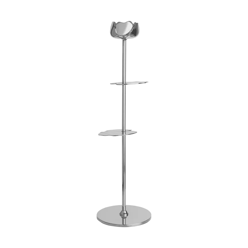 Ninfea Alta キャンドルスティック 35 cm, Nickel-plated brass Hilke Collection