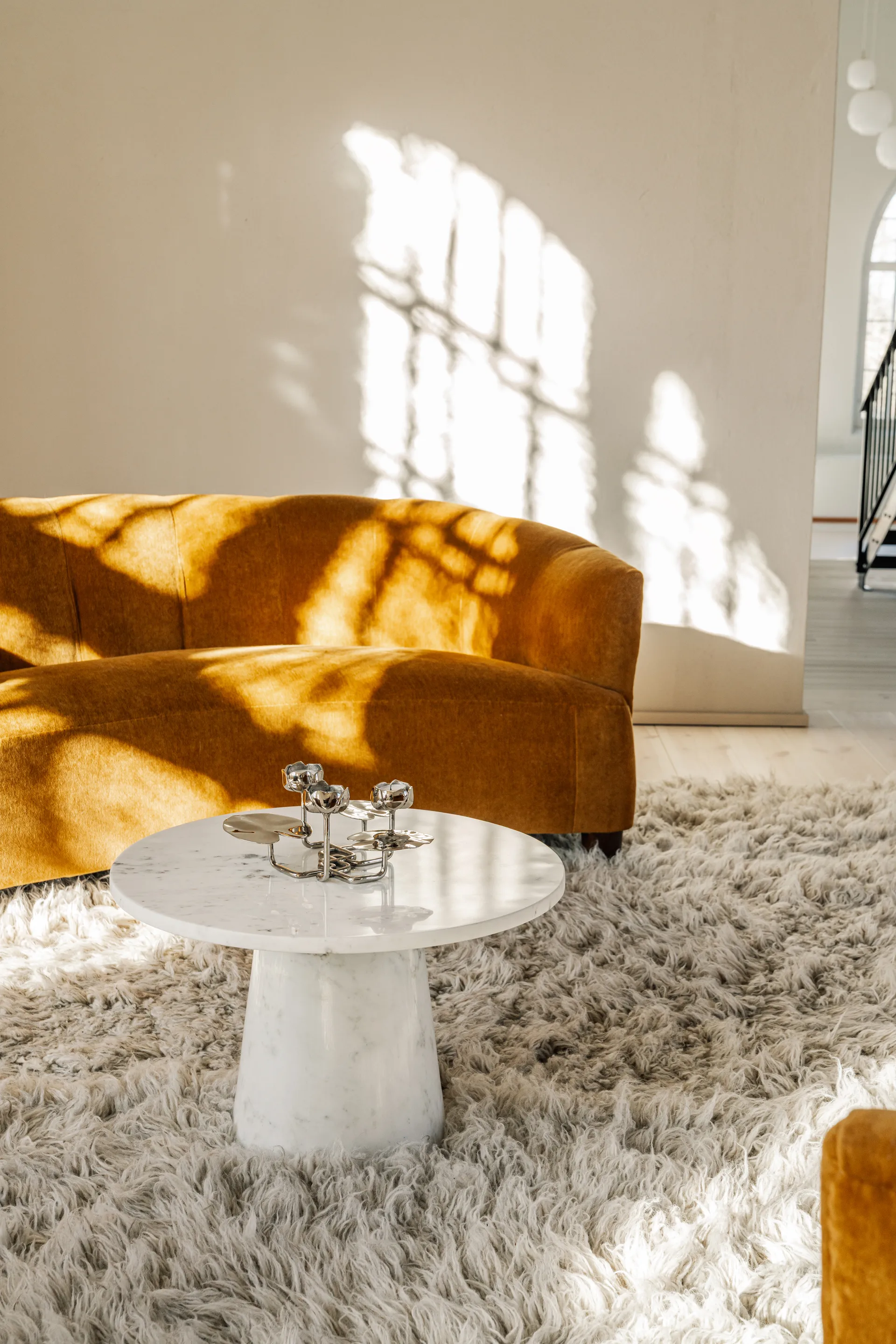 Ninfea grande キャンドルスティック, Nickel-plated brass Hilke Collection