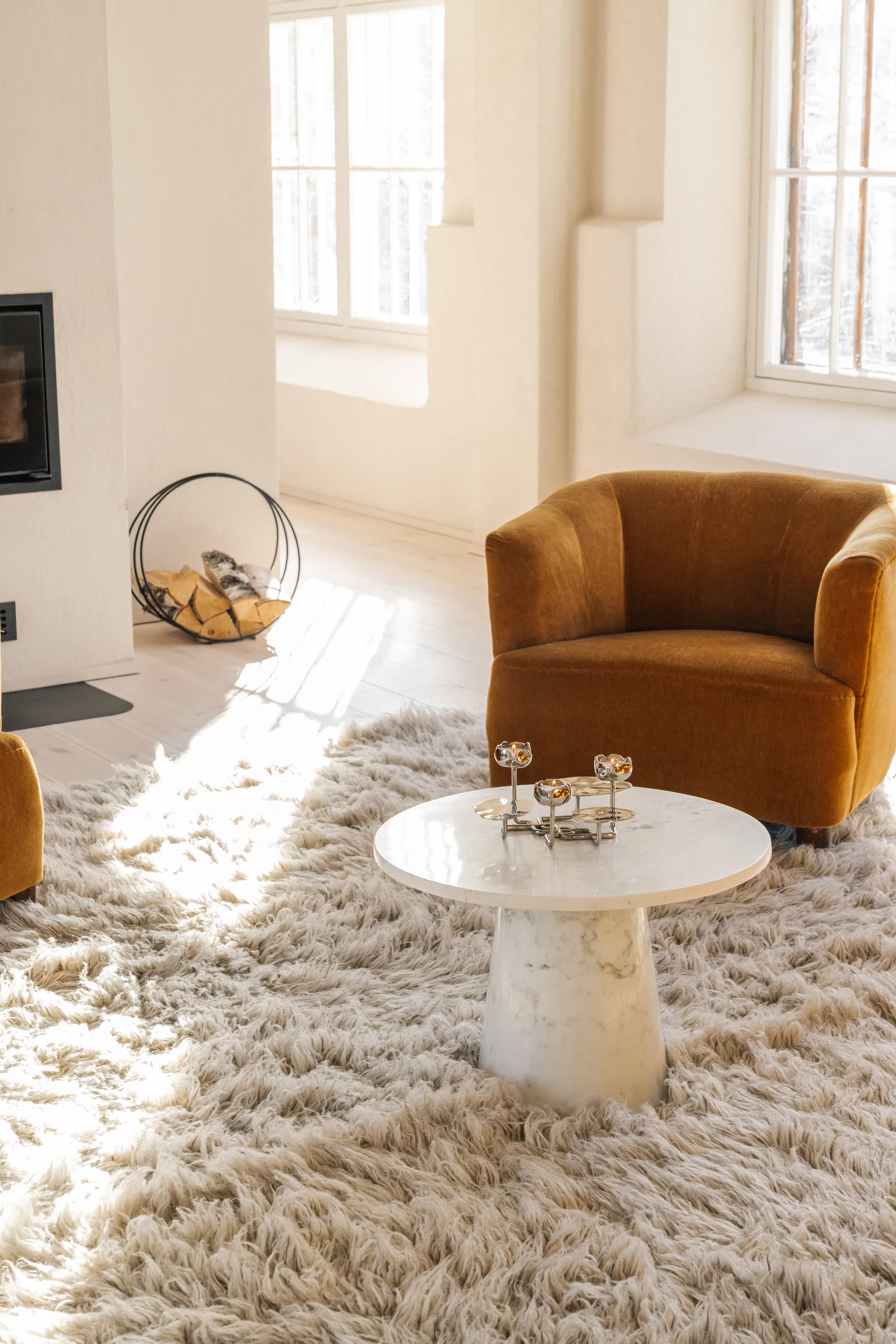 Ninfea grande キャンドルスティック, Nickel-plated brass Hilke Collection