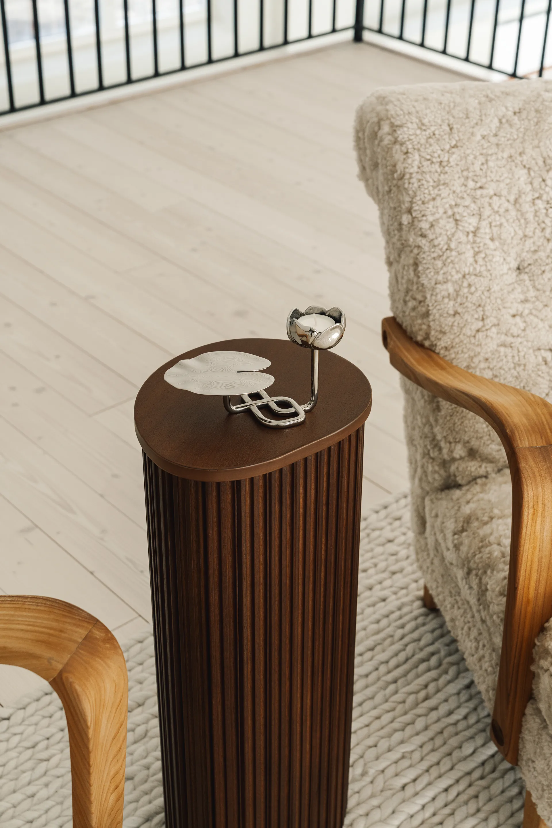 Ninfea No.1 キャンドルスティック, Nickel-plated brass Hilke Collection