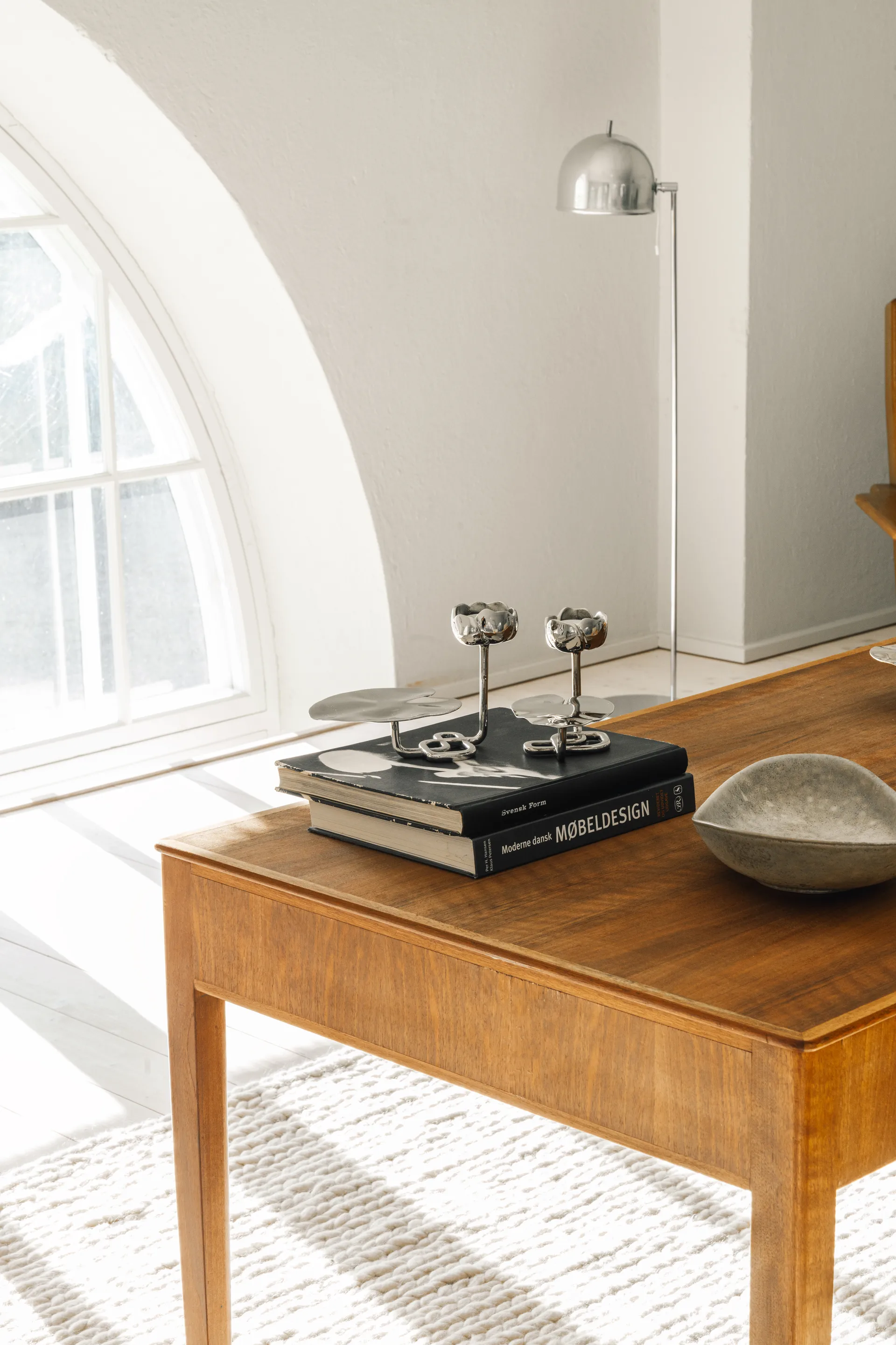 Ninfea No.1 キャンドルスティック, Nickel-plated brass Hilke Collection