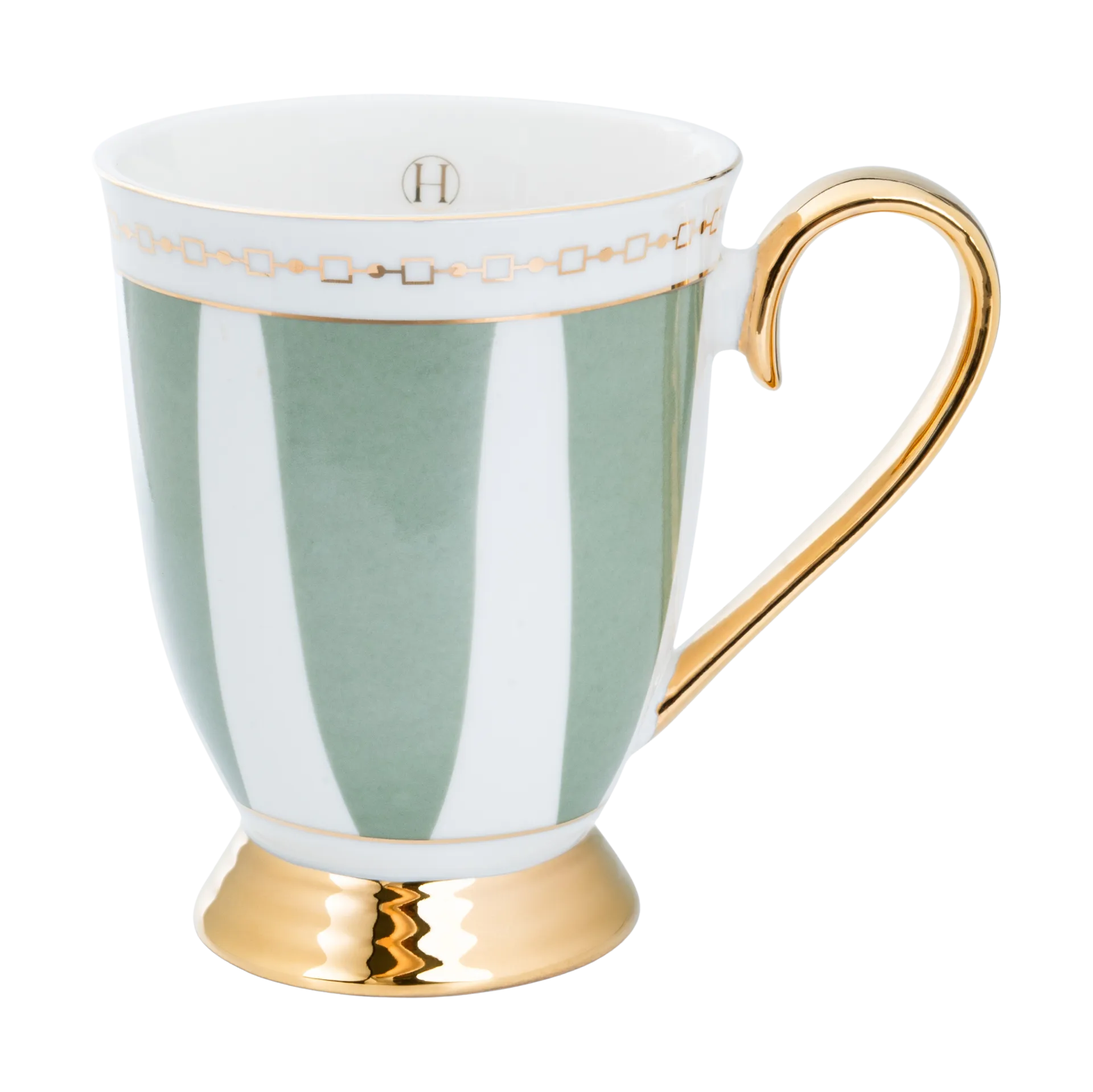 Stripes Sage マグ, 28 cl Hilke Collection