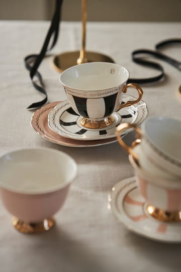 Strisce Nero カップ & ソーサー - 22 cl - Hilke Collection