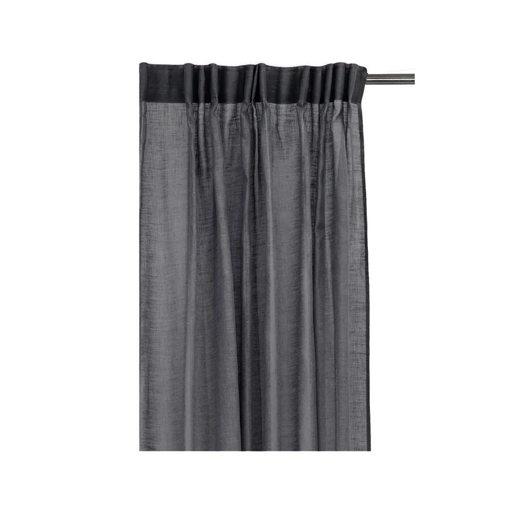 Dalsland カーテン, Charcoal, pleat band and channel Himla | ヒムラ