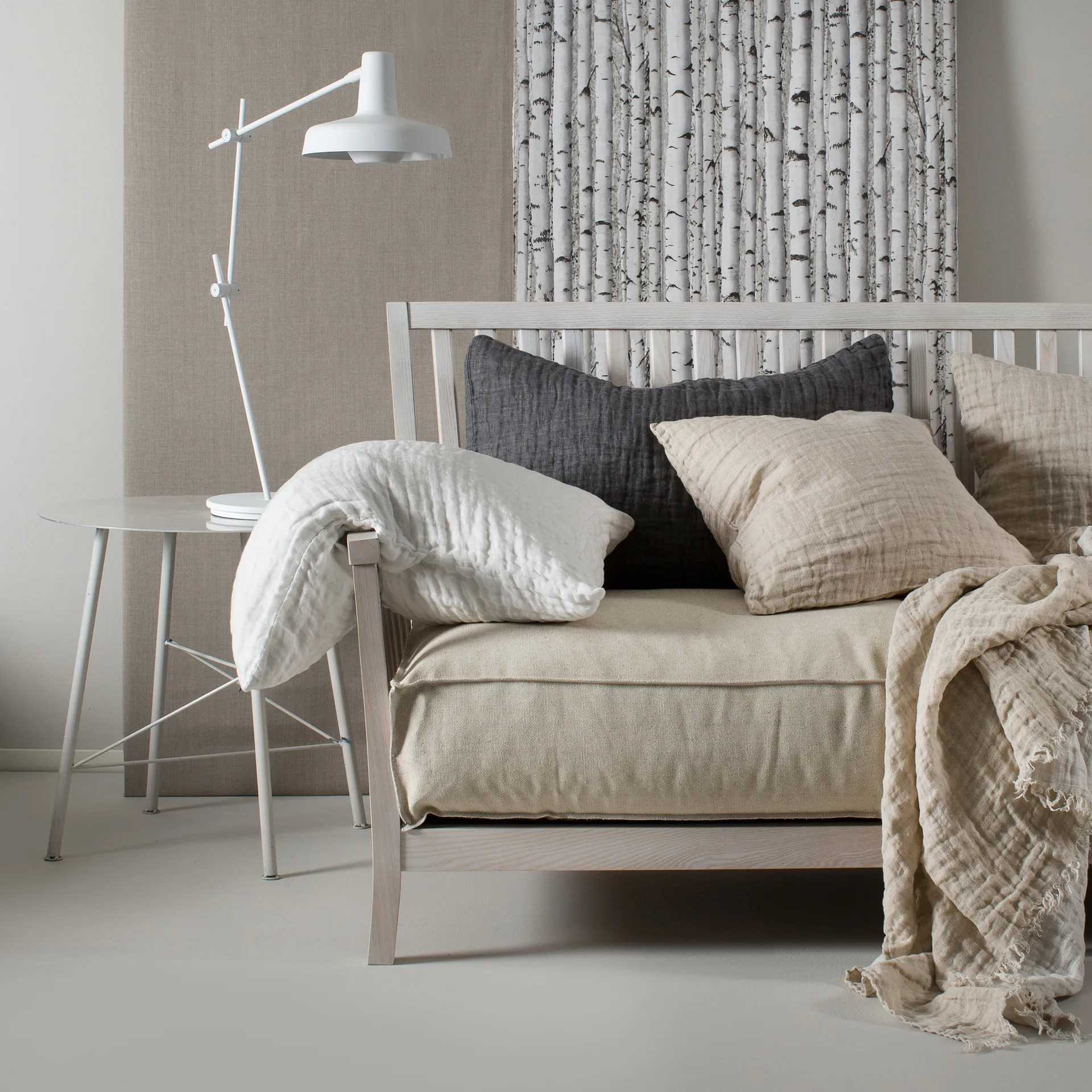 Hannelin クッション 50x50 cm, white Himla | ヒムラ