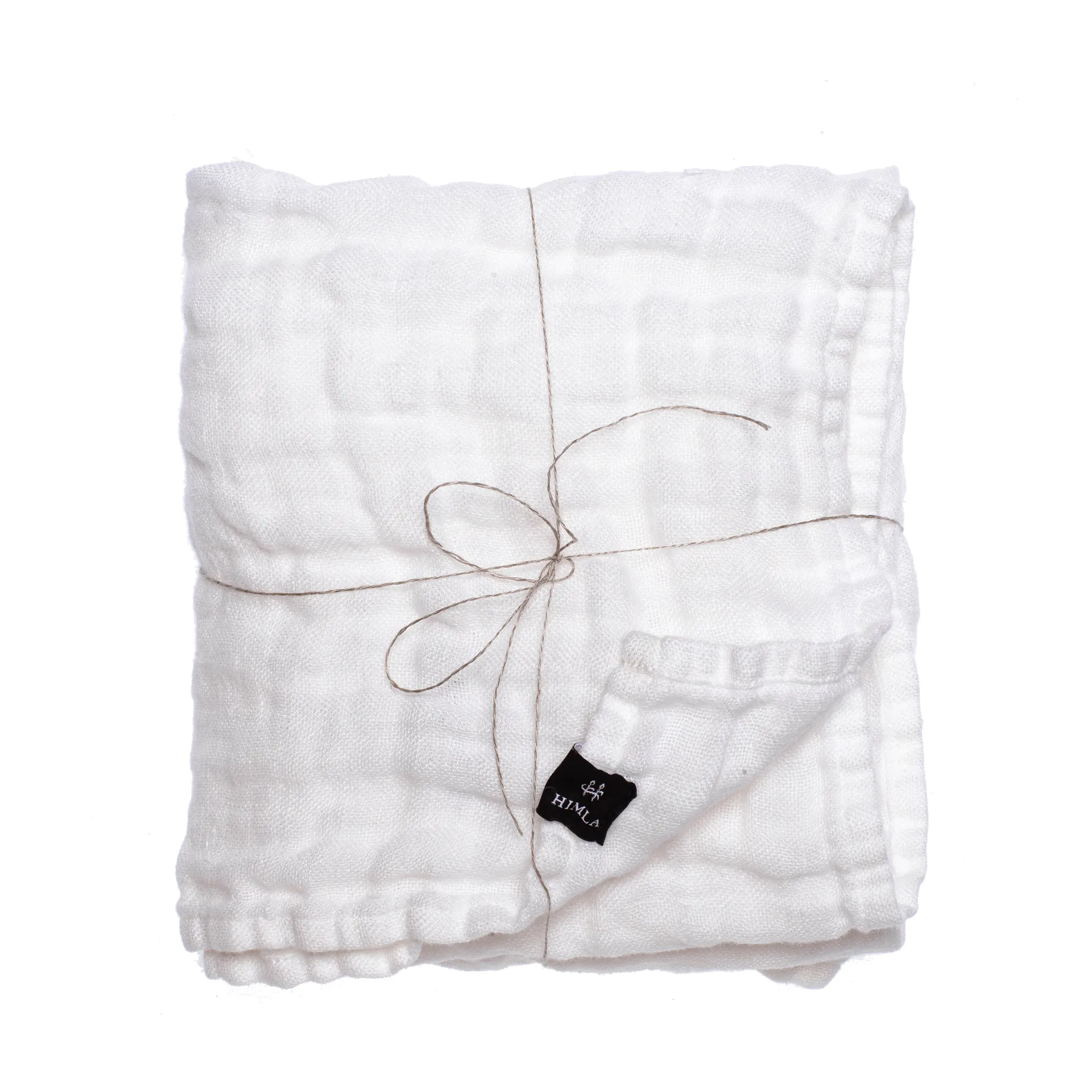 HanneLinen babyfilt 60x110 cm, White-white Himla | ヒムラ