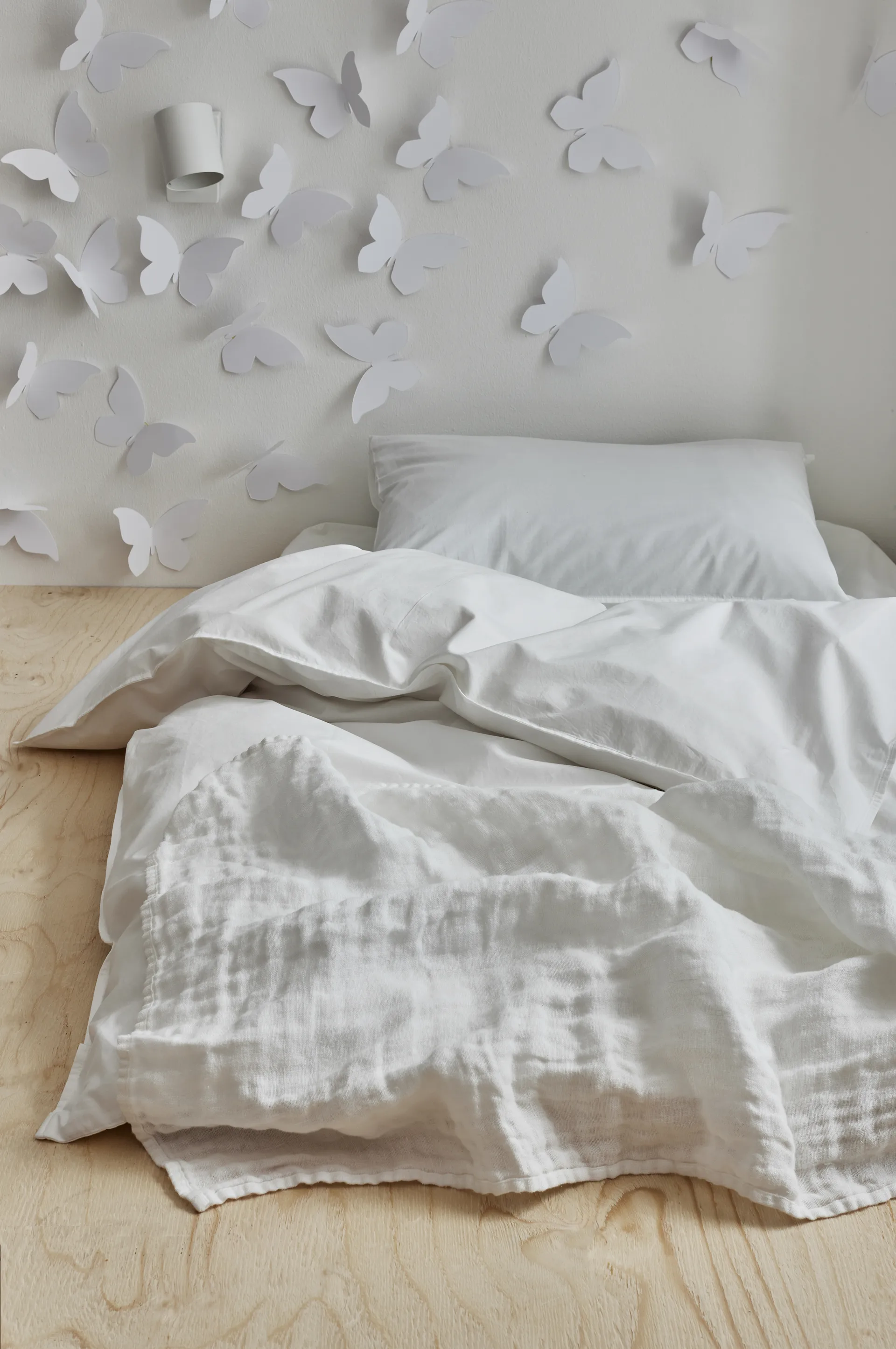 HanneLinen babyfilt 60x110 cm, White-white Himla | ヒムラ