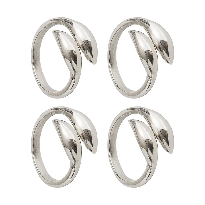 Inverness ナプキンリング - Silver, 4-pack - Himla | ヒムラ
