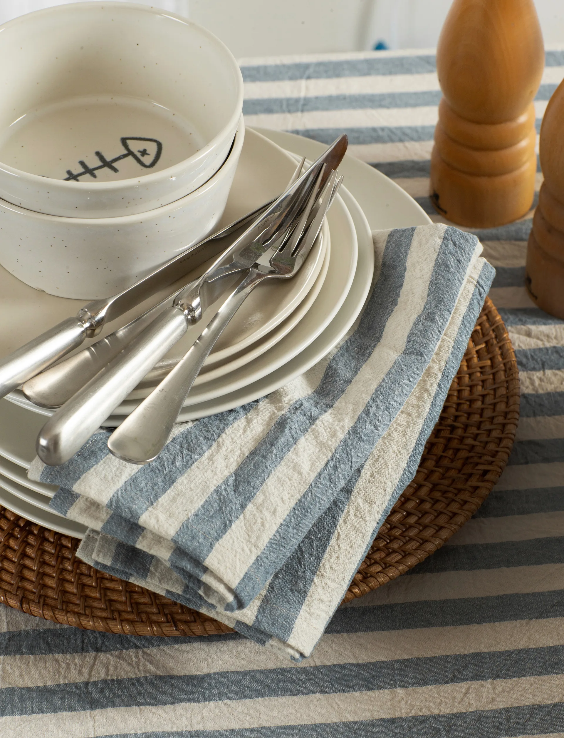 Riviera ファブリックナプキン 45x45 cm 4パック, Azure Himla | ヒムラ